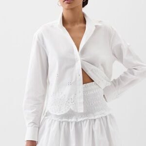 Cropped eyelets Shirt XL